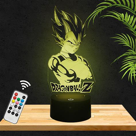 Bienvenue chez dbz store® jeune saiyan ! Lampe LED 3D Vegeta - Dragon Ball Z avec socle au choix ! - LampePhoto