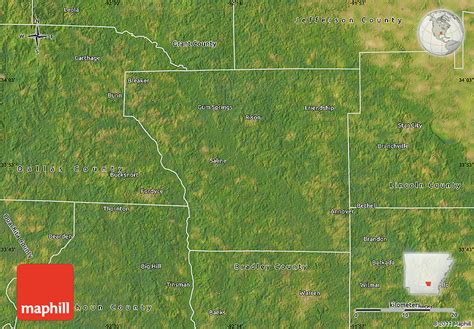 Satellite Map Of Cleveland County