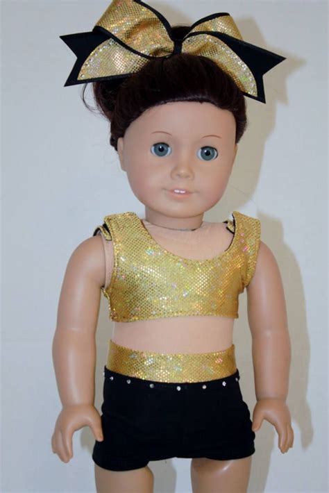 american girl 18 doll cheer outfit sports bra spandex etsy cheer outfits girls 18 american