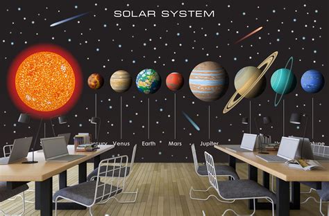 3d Planetary Solar System 174 Wall Murals Aj Wallpaper