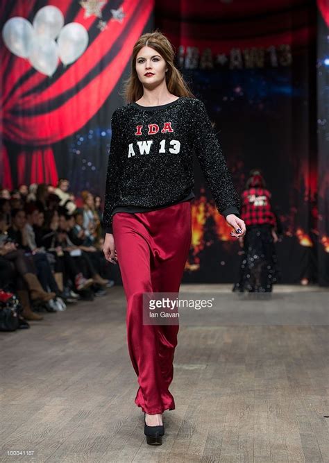 Model Lina Sandberg Walks The Runway During The Ida Sjostedt Show At