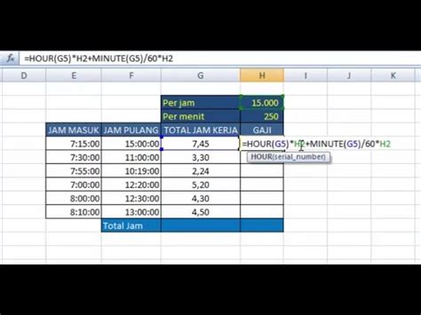 Cara Menghitung Total Jam Lembur Di Excel IMAGESEE