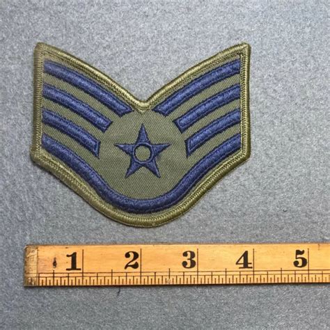 Usaf Air Force Enlisted Rank Insignia Staff Sergeant Subdued Patch