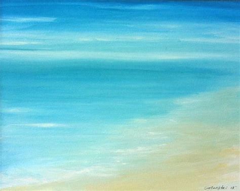 Watercolor Beach Painting Ocean Painting Framed Modern Beach Art Contemporary Abstract Seascape