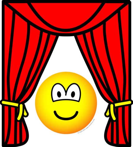 Theater emoticon stage curtains open : Emoticons @ emofaces.com