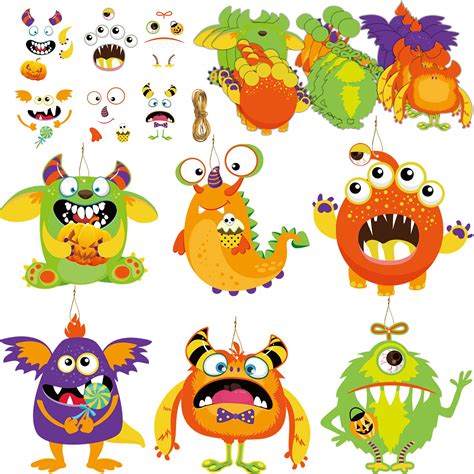24 Pcs Halloween Craft Kits Diy Monster Craft For Kids Make Your Own