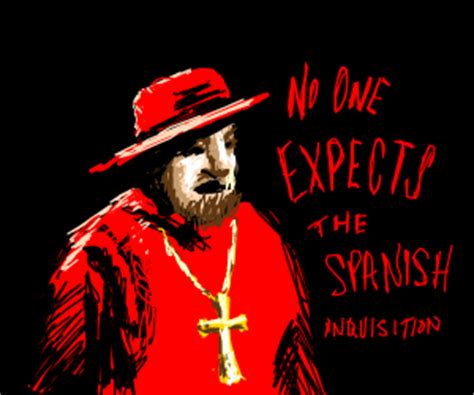 Amongst our weaponry are such diverse elements as: Nobody expects the spanish inquisition! - Drawception