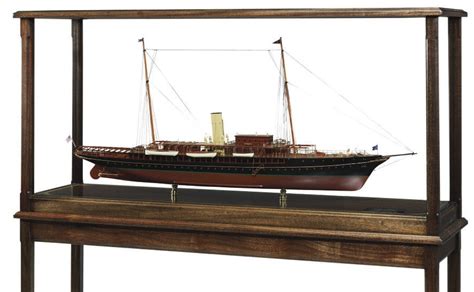 A Static Display Model Of The Steam Yacht Corsair Iv