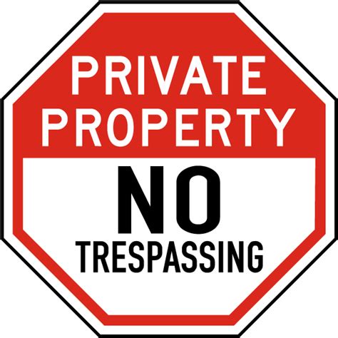 Private Property No Trespassing Sign F7921 - by SafetySign.com