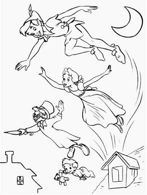 Maybe you would like to learn more about one of these? Peter Pan Flying Coloring Pages - Coloring Home