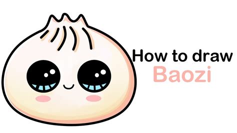 How To Draw A Cute Steam Bun Or Baozi Or Pao Easy Step By Step Youtube