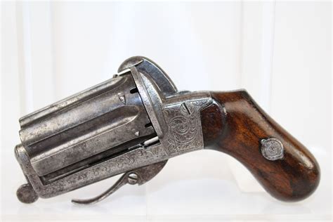 European Belgian Pepperbox Meyers Brevete Revolver Antique Firearms 009