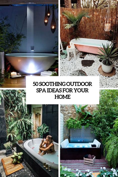 Having an outdoor spa will help you to create a tranquil and relaxing retreat. 50 Soothing Outdoor Spa Ideas For Your Home - DigsDigs