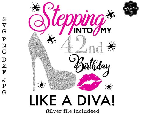 Stepping Into My Th Birthday Like A Diva Svg Nd Birthday Etsy