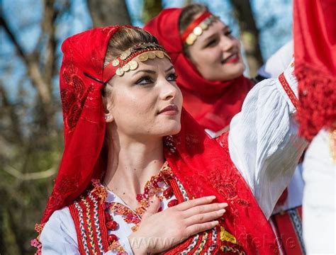 Europe Albania National Costume Albanian Girls Folk Culture