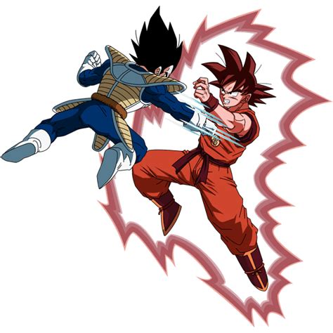 #goku #vegeta #dragon ball #goku gif #vegeta gif. Goku vs Vegeta - Saiyan Saga render by maxiuchiha22 on ...