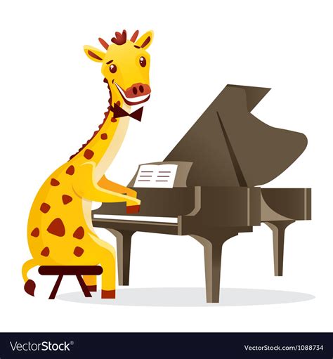 Musical Animals Giraffe Piano Royalty Free Vector Image