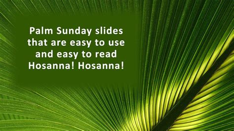 Hosanna ~ Palm Sunday Powerpoint ~ Energize Worship
