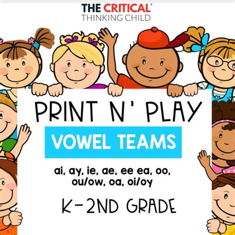 Print And Play Phonics For Kids Advanced Vowel Games The Critical