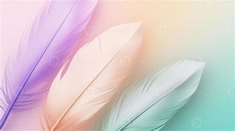Colorful Feathers Background Soft Pastel Colors Abstract Background