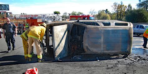 Fiery 3 Car Crash On 101 Freeway Leaves 1 Dead 2 Injured Daily News