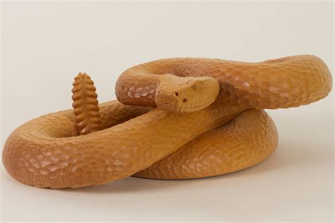 Rattlesnake Sculpture By Wildlife Artist Bill Prickett