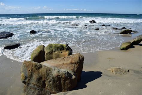 Beach Rock Formation On Bluebird Canyon Beach In South Laguna Beach