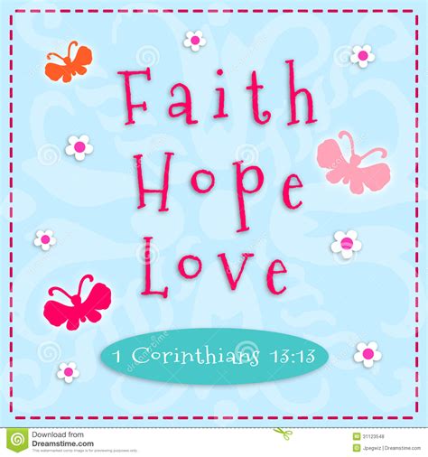 Faith Hope Love Stock Illustration Illustration Of Fruit 31123548