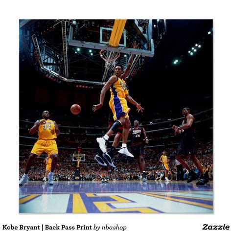 Kobe Bryant Back Pass Print Shaquille O Neal Kobe Bryant Poster Kobe Bryant Pictures
