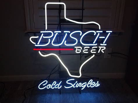 Busch Beer Texas Cold Singles Neon Sign Tube Neon Light Diy Neon