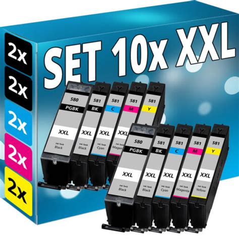 10x Xxl Tinte Patronen Für Canon Pixma Ts 6350 Ts 6351 Ts 8350 Ts 8351