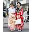 Tokyo Fashion Traditional Japanese Furisode Kimono On The Streets Of 