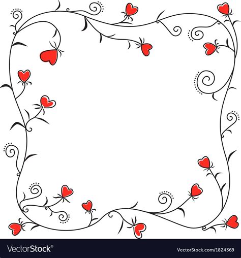 Valentine Heart Border Royalty Free Vector Image