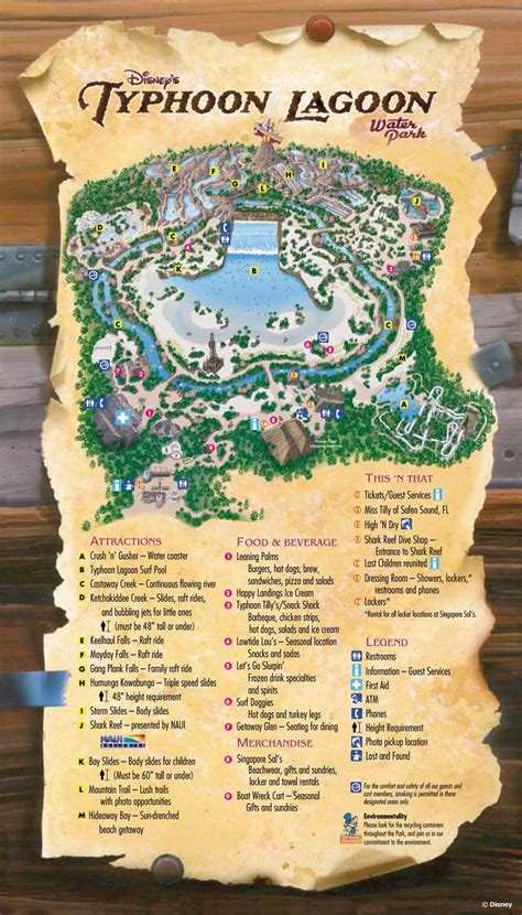 Discovering The Wonders Of Typhoon Lagoon Map Of The Usa