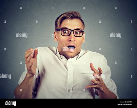 Concerned Scared Man Stock Photo Alamy