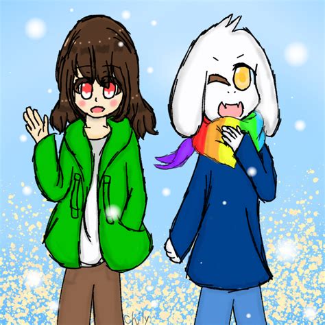 Storyshift Chara And Asriel Chily Illustrations Art Street