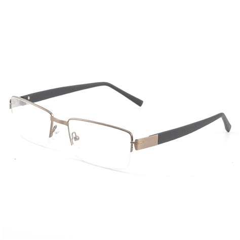 Men Stainless Steel Eyeglasses Frame Brand Designer Business Men Glasses Reading Glasses Half