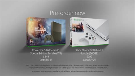 Xbox One S Battlefield 1 Bundle Edition Youtube