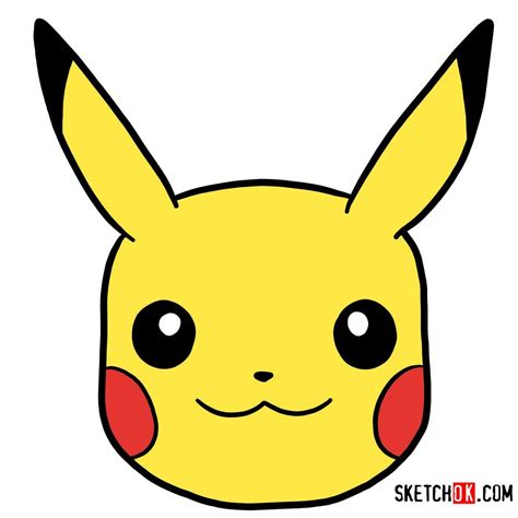 Pikachu Face Template