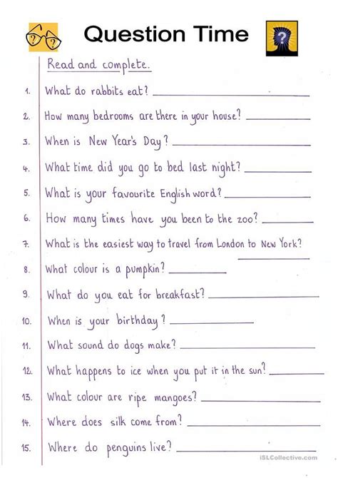 Question Words English Esl Worksheets For Distance Learning And
