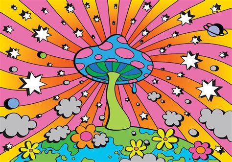 Psychedelic dreams in forms coloring book with hippie. Psilocybine et champignons magiques: prochaine tendance en ...