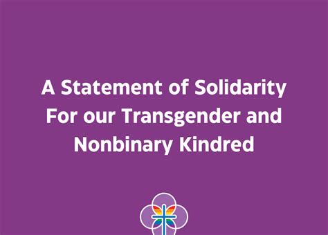 A Statement Of Solidarity For Our Transgender And Nonbinary Kindred