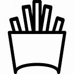 Fries French Icon Fry Shape Outline Icons