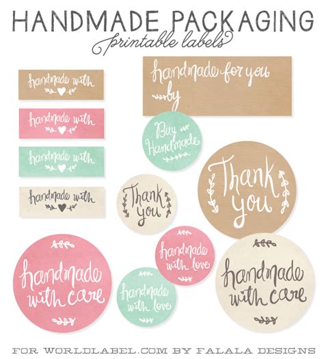 Customizable Free Printable Labels For Handmade Items