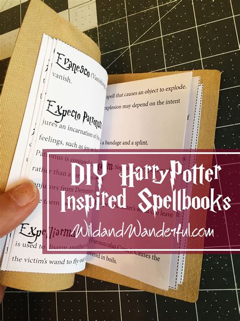 She made an awesome printable of harry potter spells! DIY Harry Potter Spellbook + Printable | Harry potter diy ...