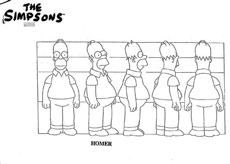 Tales From Weirdland How To Draw Homer Simpson Model Sheets And Tips
