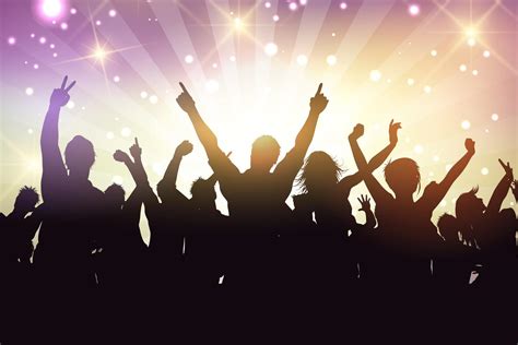 Silhouette Of A Party Crowd 474565 Vector Art At Vecteezy