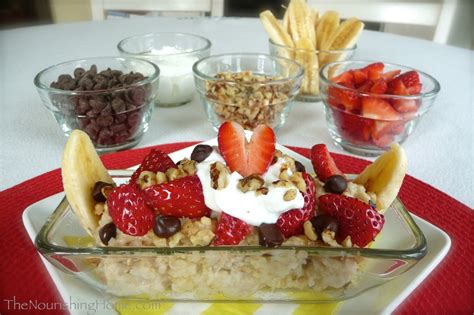 Check spelling or type a new query. Banana Split Oatmeal Breakfast Buffet - The Nourishing Home