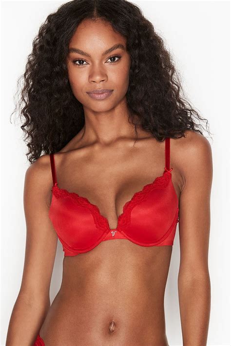 Buy Victoria S Secret Satin Plunge Push Up Bra From The Victoria S
