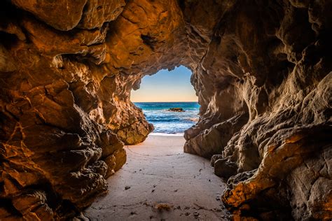 Malibu Fine Art Landscape Photogaphy Nikon D850 Malibu Sea Cave Sunset